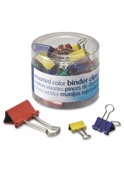 OIC 31026 Binder Clip, Assortment colors and sizes, box of 30